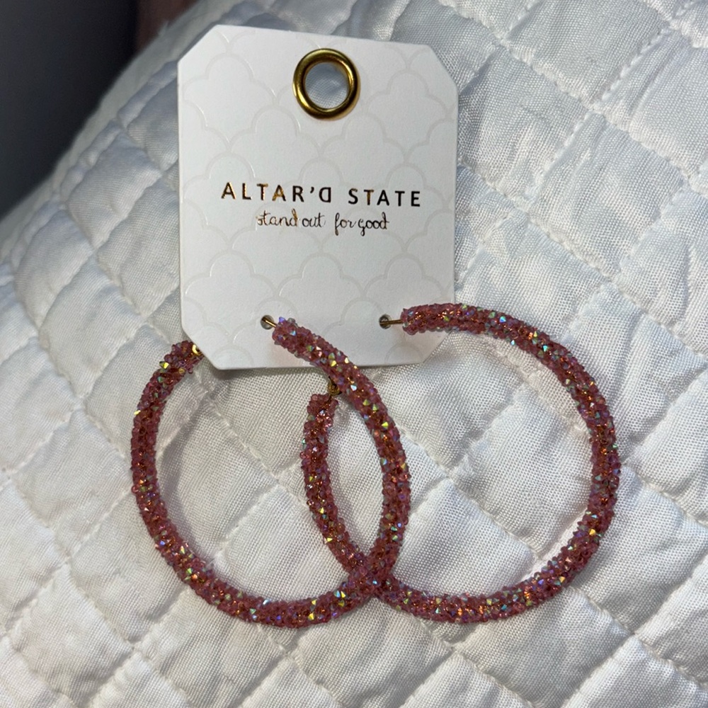 NWT Altar’d State Pink Earrings